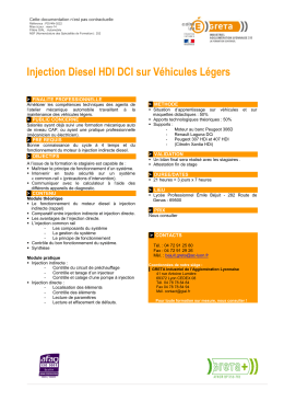 Injection Diesel HDI DCI - Greta Industriel de l`Agglom&eacute;ration