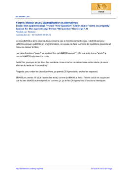 Forum: Moteur de jeu GameBlender et alternatives
