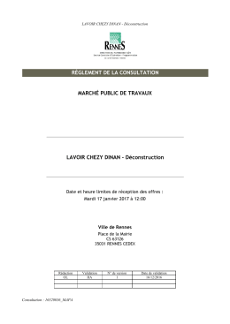 Règlement de consultation - La salle des marchés MEGALIS