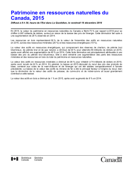 - Statistique Canada