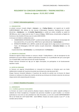 REGLEMENT DU CONCOURS ZONEBOURSE