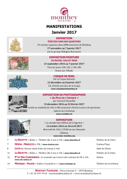 MANIFESTATIONS Janvier 2017