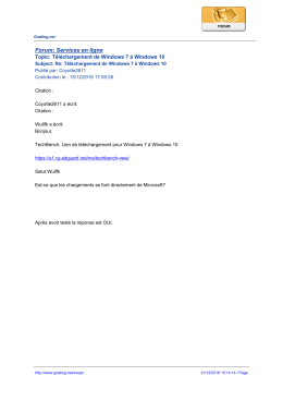 Forum: Services en ligne