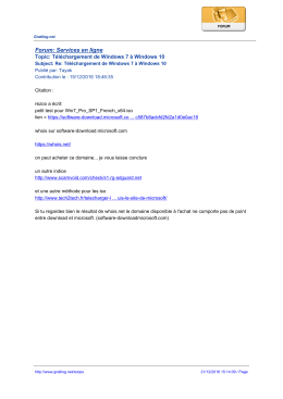 Forum: Services en ligne