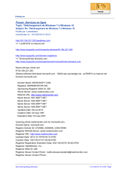 Forum: Services en ligne