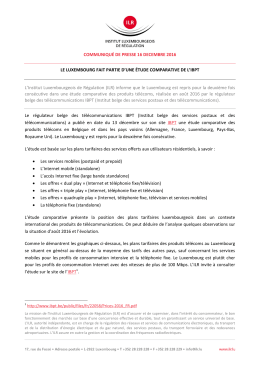 Communiqu&eacute; de presse