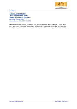 Forum: Trucs en vrac
