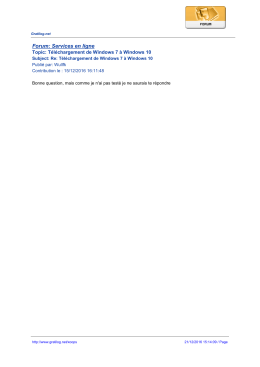 Forum: Services en ligne