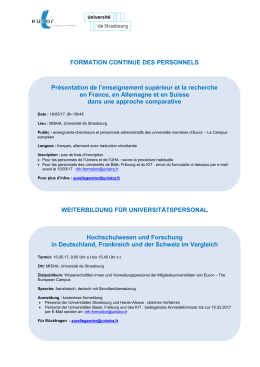 FORMATION CONTINUE DES PERSONNELS
