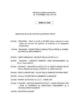 Approbation du procès-verbal de la précédente