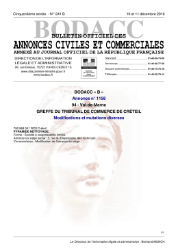 annonces civiles et commerciales