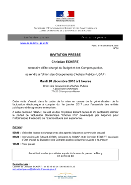 mardi 20 décembre - Portail de l`économie et des finances