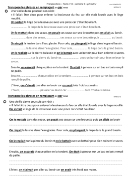 Transpose les phrases en rempla&ccedil;ant on par nous Une vieille dame