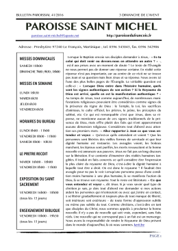 Bulletin paroissial - Paroisse du Fran&ccedil;ois