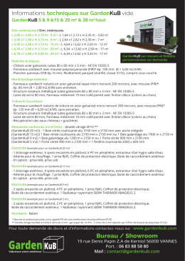 T&eacute;l&eacute;charger la fiche technique du GardenKuB vide