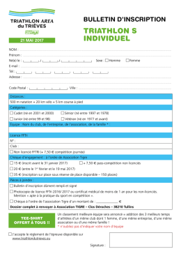 TRIATHLON S INDIVIDUEL