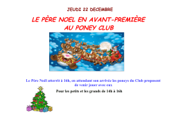 le père noel en avant-première au poney club