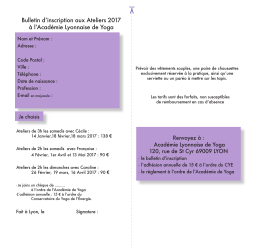 Bulletin d`inscription aux Ateliers 2017 &agrave; l`Acad&eacute;mie Lyonnaise de