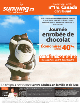 Des aubaines savoureuses cette fin de semaine avec la journée