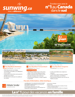 Les hôtels Viva Wyndham en Rép. dom. et aux Bahamas, pour des