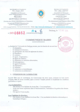 + .(JI1 - Universit&eacute; de Dschang