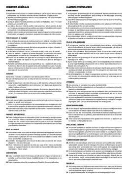 conditions g&eacute;n&eacute;rales algemene voorwaarden