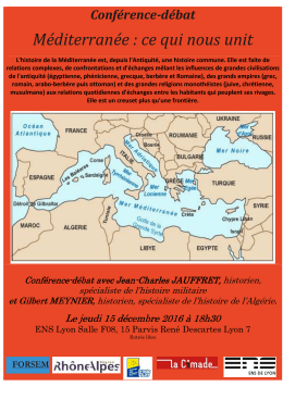 M&eacute;diterran&eacute;e : ce qui nous unit