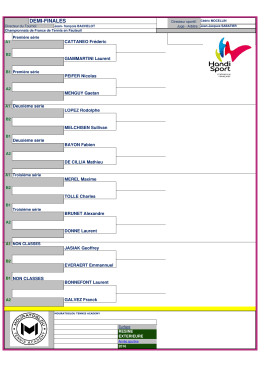 Les r&eacute;sultats - Tennis HandiSport