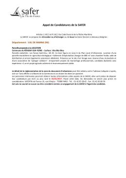 6 hectares - Echéance au 5 janvier 2017