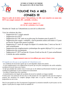 tract touche pas a mes conges - Union Locale FORCE OUVRIERE