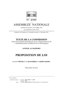 N° 4309 ASSEMBLÉE NATIONALE PROPOSITION DE LOI