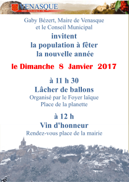 vin d`honneur 2017 - Mairie de Venasque