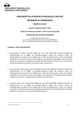 Affaires int&eacute;rieures - weblex.irisnet.be - R&eacute;gion de Bruxelles