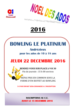 BOWLING LE PLATINIUM