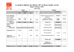 Le Syndicat Régional des Mineurs CGT du Bassin