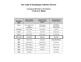 11:30 am Mass - Our Lady of Guadalupe Catholic Church
