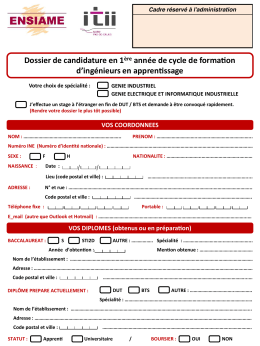 Télécharger le dossier de candidature