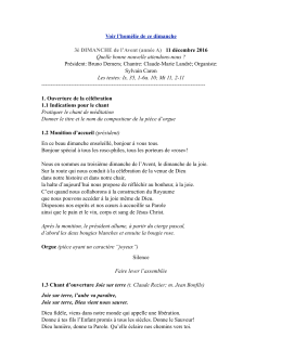 Voir le déroulement de cette célébration