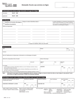 Formulaire 4134 - Demande d`accès aux services en ligne