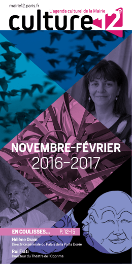 novembre 2016 &ndash; f&eacute;vrier 2017 - Mairie du 12e