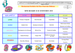 Menu de la semaine 50 - Ville de Pont du château