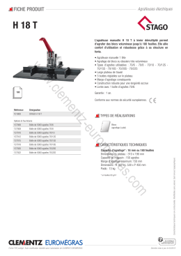 Fiche produit PDF - clementz