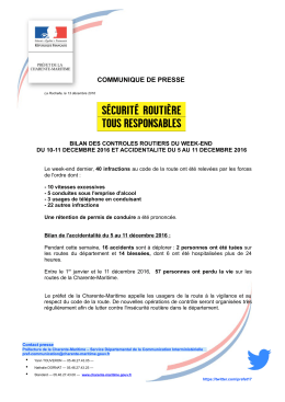 communique de presse - Les services de l`État en Charente