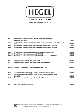 H80 Amplificateur stéréo intégré 2x75W/8Ω, entrées numériques