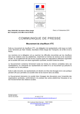 communique de presse