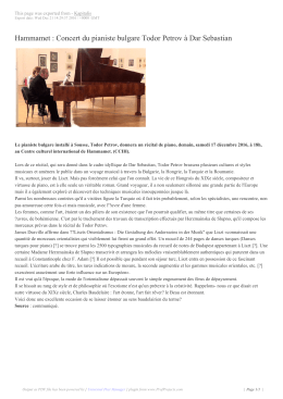Hammamet : Concert du pianiste bulgare Todor Petrov &agrave;