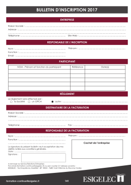 bulletin d`inscription 2017