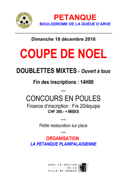 coupe de noel - GENEVE