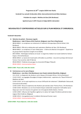 Visualiser le programme - gieda congres inter rachis