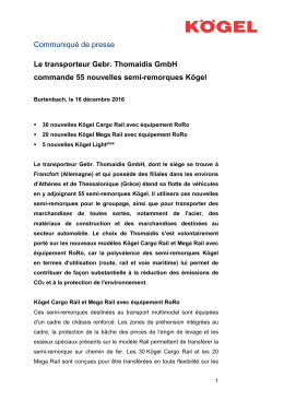 Communiqu&eacute; de presse